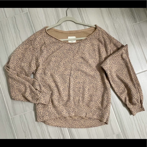 Abercrombie & Fitch Tan Polka Dot Sweatshirt - Picture 3 of 3